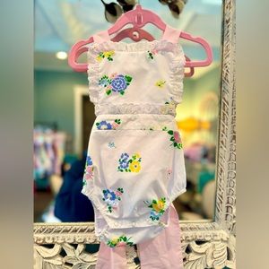 Biltmore Blues Sunsuit 6-12 EUC